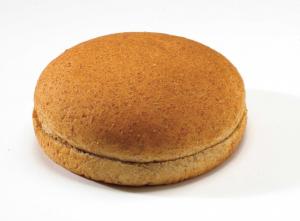 Flowers Foods European Bakers Sliced Whole Wheat Hamburger Bun, 4 inch- 12 per pack- 10 packs/case