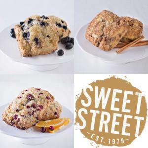 Sweet Street Thaw And Serve Artisan Scone, Variety Pack (3.5 OZ, 48 Per Case)