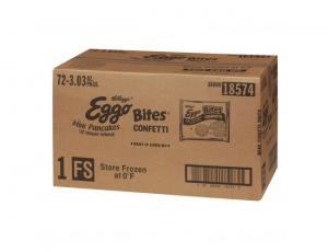 Kelloggs Eggo Bites Mini Pancakes Confetti, 3.03 Ounce - 72 per case.