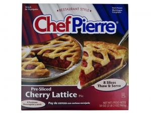 Chef Pierre Pre-Sliced Cherry Lattice Pie, 34 Ounce - 6 per case.