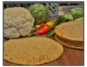 Venice Bakery Seasoned Cauliflower Pizza Crust, 7.5 inch - 40 per case.