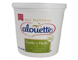 Alouette Garlic & Herb Spreadable Cheese - Bulk (4.5 lbs, 2 Per Case)