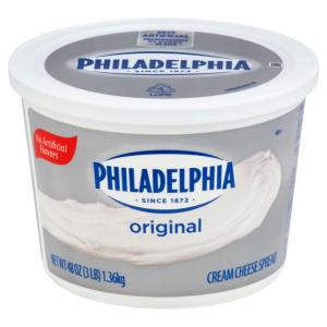Philadelphia 3 Pound Cream Cheese Soft Tub Foodservice -- 6 per