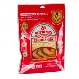 V&V Supremo Queso Chihuahua Shredded Cheese, 12 x 7.06 oz Case