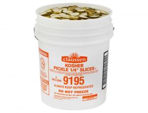 Kraft Claussen Kosher Pickle 1/4 Slices, Chips (640 Oz, 1 Each)