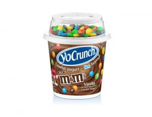 Yocrunch Vanilla Yogurt with M and Ms , 6 Ounce - 12 per case.