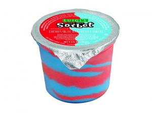 Luigi Cherry and Blue Raspberry Flavored Swirl Sorbet Cup, 4.4 F