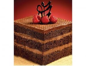 The Original Cakerie, 24 Cut Chocolate Layer Dessert Cake, 2 Per Case
