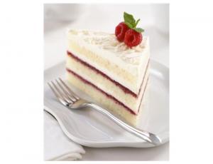 The Original Cakerie 12" x 16" Super Size White Chocolate Raspberry Cream Cake, 2 x 187 oz Case