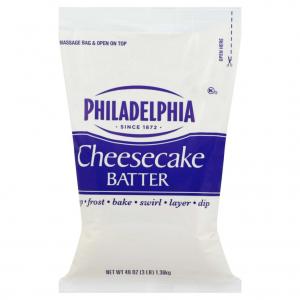 Philadelphia Cheesecake Batter Pouch, 48 Ounce - 4 per case.