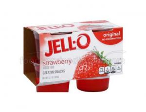 Jell O Ready To Eat Strawberry Gelatin - 4 per pack - 6 packs per case.