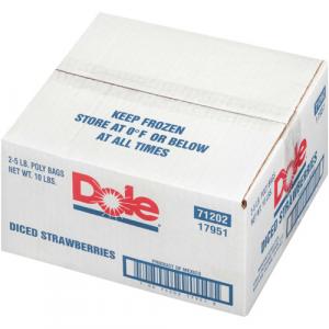 Dole Individual Quick Frozen Diced Strawberry, 5 Pound2 per case.