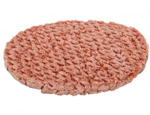 Double Red Provisions 80/20 2-1 Oval Ground Beef Patty, 8 Ounce - 20 per case.