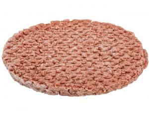 Double Red Provisions 80/20 2-1 Round Ground Beef Patty, 8 Ounce - 20 per case.