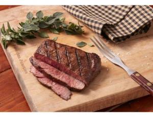 Double Red Provisions RR Choice Flat Iron Beef Steak, 8 Ounce - 20 per case.