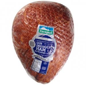 Farmland Silver Medal Water Added Original Smoked Pit Ham, 14/16 Piece - 2 per case.
