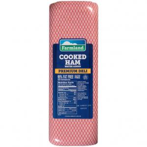 Farmland Water Added Premium Deli Cooked Ham, 4 x 4 inch - 5 per case.