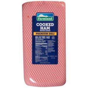 Farmland Water Added Premium Deli Cooked Ham, 4 x 6 inch - 4 per case.