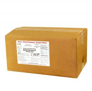 Hicks Hickory Smoked Boneless Whole Boston Butt No Sauce, 6.5 Pound - 3 per case.