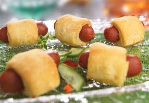 Cuisine Innovations Puff Pastry Wrapped Cocktail Beef Franks (10 Packs, 10/Pack)