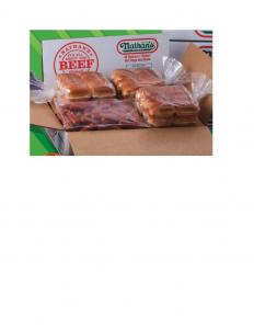 Nathans Famous Beef Slider Bun Combo - 48 per case.