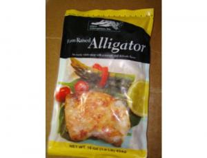 Frozen Seafood Farm Raised Alligator Meat Pieces, 1 Pound - 12 per case.