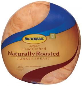 Butterball Just Perfect Hand Crafted Naturally Roasted Turkey Breast, 8 Pound - 2 per case.
