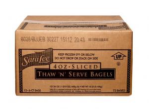 Sara Lee Blueberry Jumbo Bagel, 12 Ounce - 72 per case.