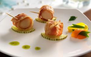 Cuisine Innovations Bacon Wrapped Scallop, Bulk Size Case (1 OZ, 100 Per Case)