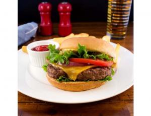 Kings Command Foods Old Fashioned Cooked Beef Steak Burger, 6 Ou