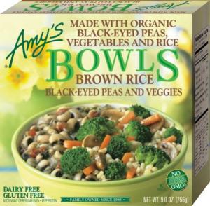 Amys Organic Brown Rice Black Eyed Peas and Veggie Bowl, 9 Ounce - 12 per case