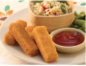 Trident Seafood Whole Grain Oven Ready Breaded Pollock Fish Sticks, 10 Pound - 1 each.