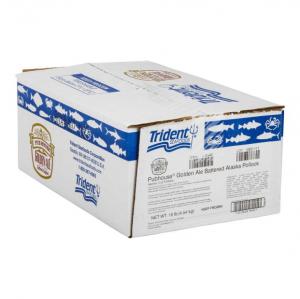 Trident Seafoods Golden Ale Battered Pollock Fillet (2 Oz. Pcs, 10 lb, 1 Pack)