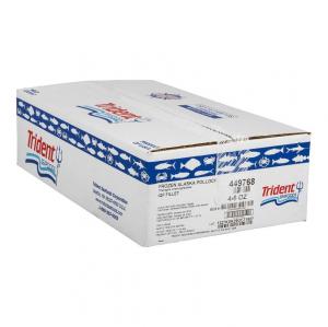 Trident Seafoods Skinless Boneless Trident Alaskan Pollock Fillet- 80 of 4 to 6 Oz Pieces, 25 Lb