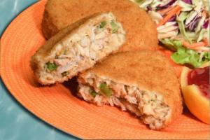 New Wave Kaptains Ketch Breaded Deviled Crab Cake, 3 Ounce - 32 per case.