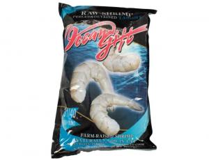 Frozen Seafood 31/40 Peeled and Deveined Tail Off Raw Shrimp, 2 Pound - 5 per case.