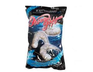 Frozen Seafood Peeled and Deveined Raw Tail Off White Shrimp, 2 Pound - 5 per case.