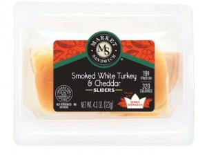Deli Express Smoked White Turkey And Cheddar Sliders, 8Count (Pack Of 1)