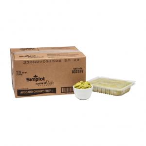 Simplot Harvest Fresh Avocados - Avocado Pulp Chunky 2Lbs Per Tray (8 Per Case)