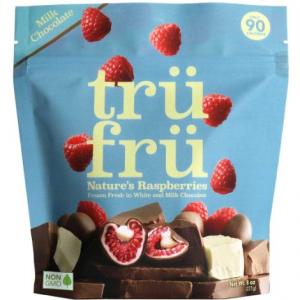 Tru Fru Grab & Share Hyper-Chilled Whole Raspberries In White & Milk Chocolate 8 Oz (Pack of 6) Oz