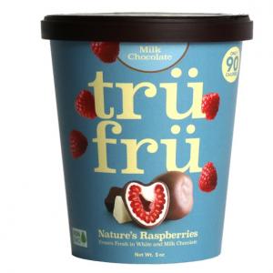 Tru Fru Grab & Share Hyper-Chilled Whole Raspberries In White & Milk Chocolate 5 Oz (Pack of 8)