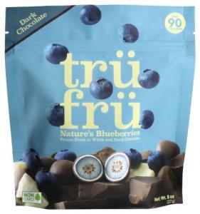 Tru Fru Grab & Share Hyper-Chilled Blueberries Immersed In White & Dark Chocolate 8 Oz (Pack of 6)