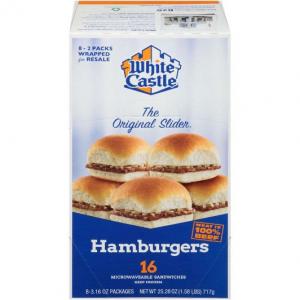 White Castle Hamburger 16 Pack Retail 25.28 Oz (Pack of 6)