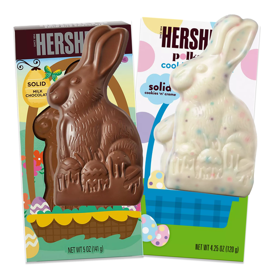 Easter Chocolate Bunny Variety 2 Pack- Includes1 Chocolate and 1 Polka Dot