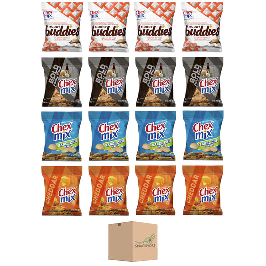 Chex MIx mini variety pack of 16 (4 of each flavor)