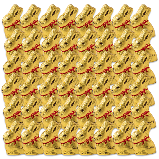 Milk Chocolate Easter Chocolate Bunny Mini 48 Pack. Chocolate Easter Bunny Candy, Gold Bunny, Easter Bunny Chocolate Bulk, Chocolate Bunnies Bulk 48 Pack of 0.34oz Bunnies