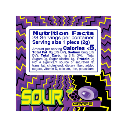 Mentos Sour Bottle Gum Variety 4 Pack- Includes 2 Packs of Strawberry and 2 Packs of Orange Chewing Gum Pack