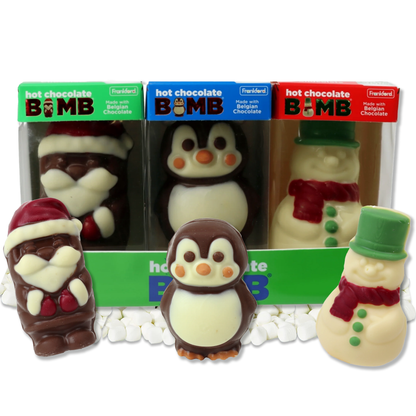 Hot Chocolate Bombs Variety Pack Santa Penguin Gnome Pack of 3