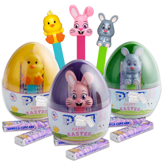 Easter Candy Mini Dispenser Bunny, Duck, and Floppy Bunny Easter Eggs Pack of 3