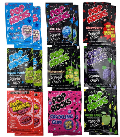 Pop-Rocks Variety 18 Pack- 9 Flavors, 2 of Each Flavor Rebel Smuggling LLC Gift Bag